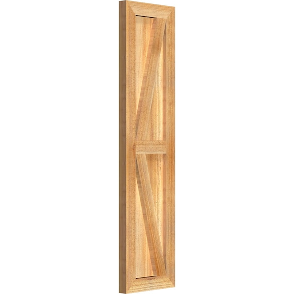 Framed Board-n-Batten Shutters W/Z-Bar, Rough Sawn Western Red Cedar, 10 3/4W X 43H